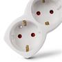 Extension lead, 3 sockets, 1,5 m, ENTAC, white