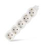 Extension lead, 5 sockets, 3 m, ENTAC, white