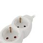 Extension lead, 5 sockets, 3 m, ENTAC, white
