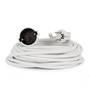 Extension cable, with socket, 10m, white
