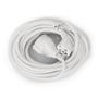 Extension cable, with socket, 10m, white