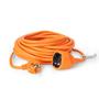 Extension cable, with socket, 20m, orange