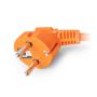 Extension cable, with socket, 20m, orange