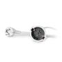 Extension cable, with socket, 3m, white