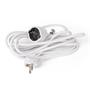 Extension cable, with socket, 5m, white