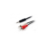 Audio cable, 3,5 mm jack-2xRCA, 2,5 m, EQUIP