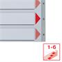 Dividers, plastic, A4, 1-6, ESSELTE, grey