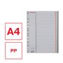 Dividers, plastic, A4, 1-31, ESSELTE, grey