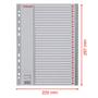 Dividers, plastic, A4, 1-31, ESSELTE, grey