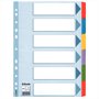 Dividers, laminated cardboard, A4, 6 parts, ESSELTE "Mylar", colorful 