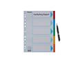 Dividers, cardboard, A4, 5 parts, writable cover, ESSELTE 