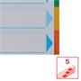 Dividers, cardboard, A4, 5 parts, writable cover, ESSELTE 