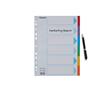 Dividers, cardboard, A4, 6 parts, writable cover, ESSELTE 