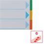 Dividers, cardboard, A4, 6 parts, writable cover, ESSELTE 