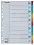 Dividers, cardboard, A4, 10 parts, writable cover, ESSELTE "Standard", colorful 
