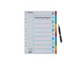 Dividers, cardboard, A4, 10 parts, writable cover, ESSELTE 