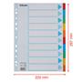 Dividers, cardboard, A4, 10 parts, writable cover, ESSELTE 