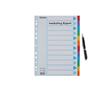 Dividers, cardboard, A4, 12 parts, writable cover, ESSELTE 