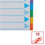 Dividers, cardboard, A4, 12 parts, writable cover, ESSELTE 