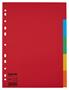 Dividers, cardboard, A4, 5 parts, ESSELTE "Economy", colorful 