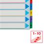 Dividers, laminated cardboard, A4 Maxi, 1-10, rewritable, ESSELTE