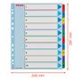 Dividers, laminated cardboard, A4 Maxi, 1-10, rewritable, ESSELTE