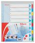 Dividers, laminated cardboard, A4 Maxi, 1-10, rewritable, ESSELTE