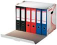 Archive container, cardboard, front opening, for lever arch file, ESSELTE 