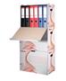 Archive container, cardboard, front opening, for lever arch file, ESSELTE 