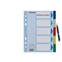 Dividers, plastic, A5, 5 parts, ESSELTE, colorful