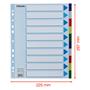 Dividers, plastic, A4 Maxi, 10 parts, ESSELTE