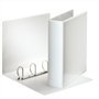 Ring binder, clear cover, 4 rings, D shaped, 75 mm, A4, PP, ESSELTE, white