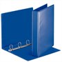 Ring binder, clear cover, 4 rings, D shaped, 50 mm, A4, PP, ESSELTE, blue