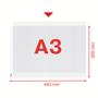 Punched pockets, A3, 75 micron, orange peel, horizontal, ESSELTE