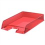 Letter tray, plastic, ESSELTE "Europost", transparent red