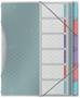 Correspondence folder, A4, 6 parts, plastic, ESSELTE "Colour’Breeze", trasparent