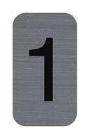 Information board, self-adhesive, 2,5x4,4 cm, aluminum effect, EXACOMPTA, 1