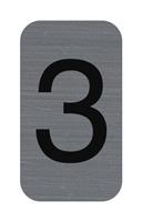 Information board, self-adhesive, 2,5x4,4 cm, aluminum effect, EXACOMPTA, 3