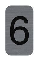 Information board, self-adhesive, 2,5x4,4 cm, aluminum effect, EXACOMPTA, 6