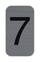 Information board, self-adhesive, 2,5x4,4 cm, aluminum effect, EXACOMPTA, 7