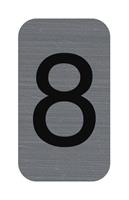 Information board, self-adhesive, 2,5x4,4 cm, aluminum effect, EXACOMPTA, 8