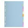 Dividers, cardboard, A4, 10 parts, EXACOMPTA, pastel colors