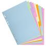 Dividers, cardboard, A4, 10 parts, EXACOMPTA, pastel colors