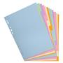 Dividers, cardboard, A4, 12 parts, EXACOMPTA, pastel colors