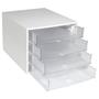 Drawer cabinet, plastic, 4 tiers, EXACOMPTA 