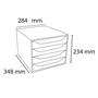 Drawer cabinet, plastic, 4 tiers, EXACOMPTA 