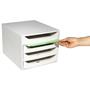 Drawer cabinet, plastic, 4 tiers, EXACOMPTA 