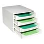 Drawer cabinet, plastic, 4 tiers, EXACOMPTA 