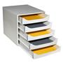 Drawer cabinet, plastic, 5 tiers, EXACOMPTA 