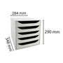 Drawer cabinet, plastic, 5 tiers, EXACOMPTA 